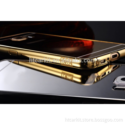 For samsung galaxy s6 aluminum frame + Plastic board kxx Metal Mirror case cover